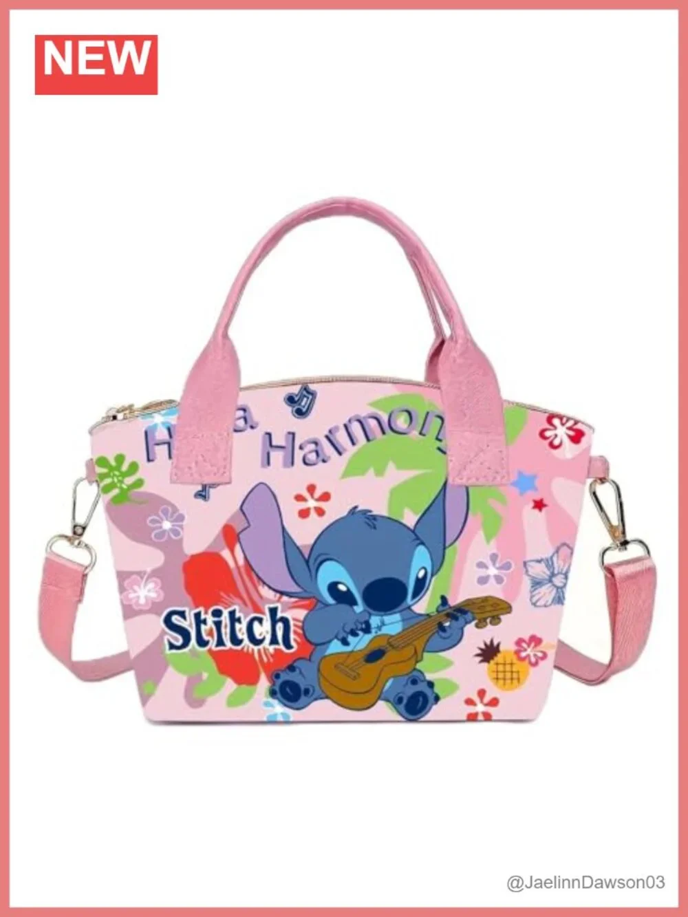 Stitch Crossbody Tote Bag PU Leather Top Handle Satchel Detachable Strap